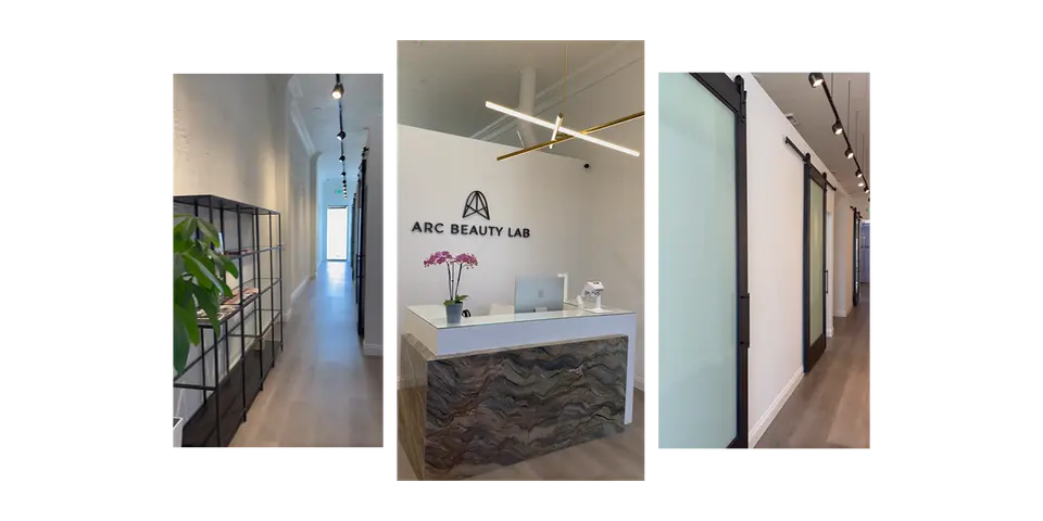 The lobby of Arc Beauty Lab where consultations begin