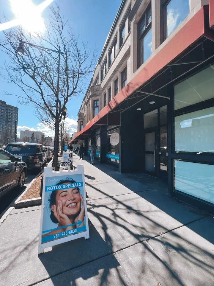 Street-level storefront of the Brookline Dream Spa Medical location