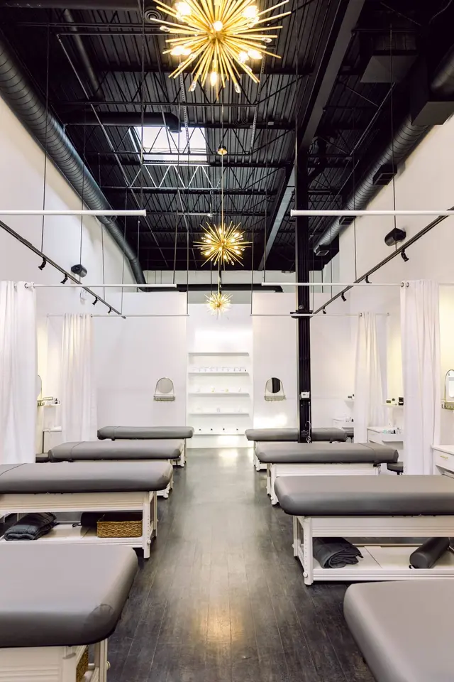 Treatment room with facial beds at Face Foundrie West Midtown