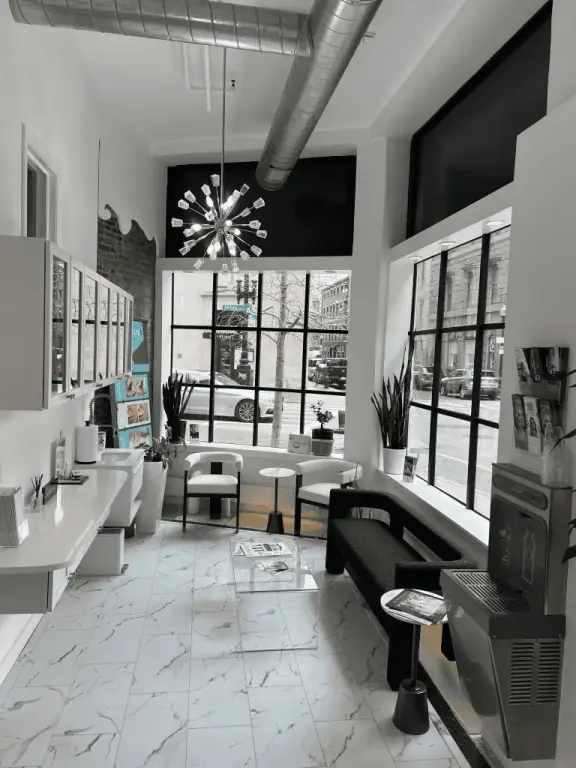 KDR Medspa + Wellness Boston location waiting area interior