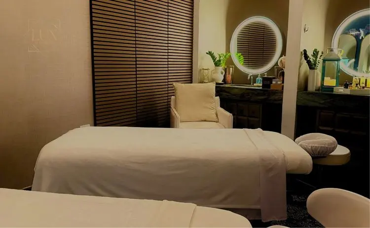 Treatment room with massage beds at Lux Medspa Brickell