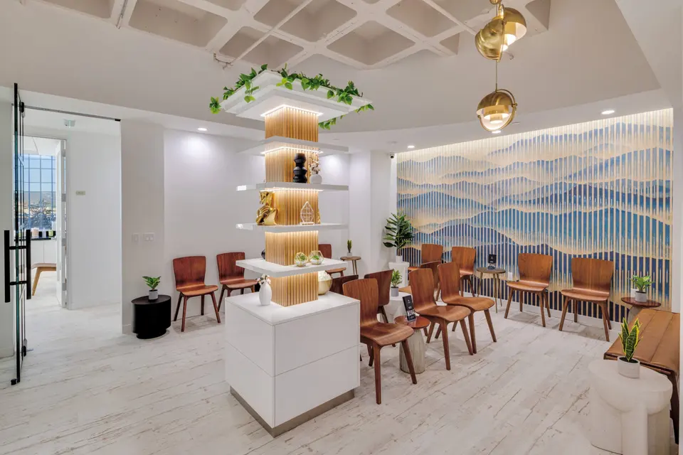 Waiting area at Metropolis Dermatology Brentwood