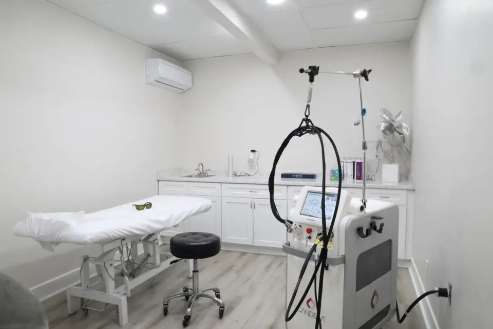 Treatment room at Pure Skin Laser Center North Hollywood