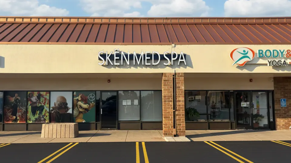 Skën Med Spa storefront on Columbia Pike