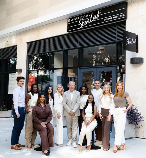 SkinCeuticals SkinLab Midtown team outside the storefront