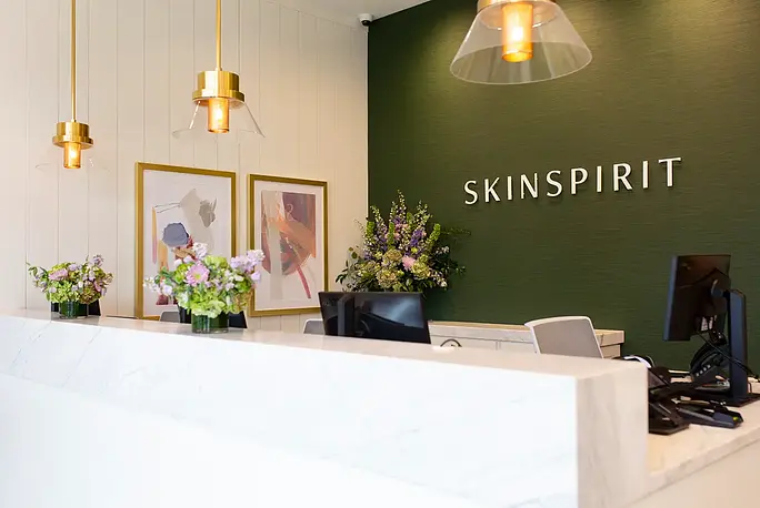 Reception desk at SkinSpirit Buckhead