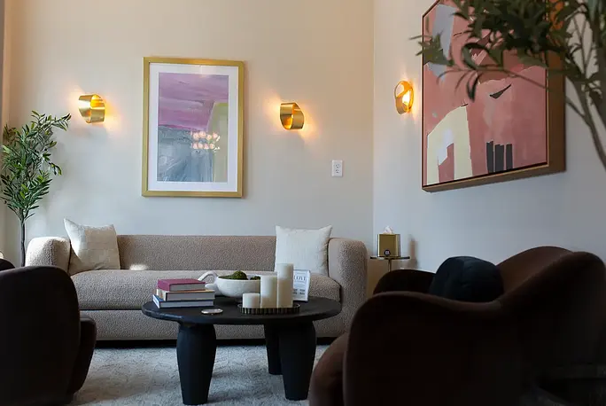 Lobby seating area at SkinSpirit Dunwoody