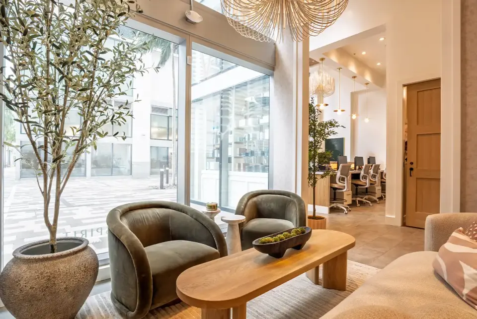Waiting lounge at SkinSpirit Miami