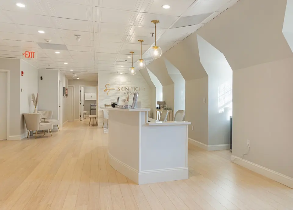 Skin Tight MedSpa Newton lobby and reception area