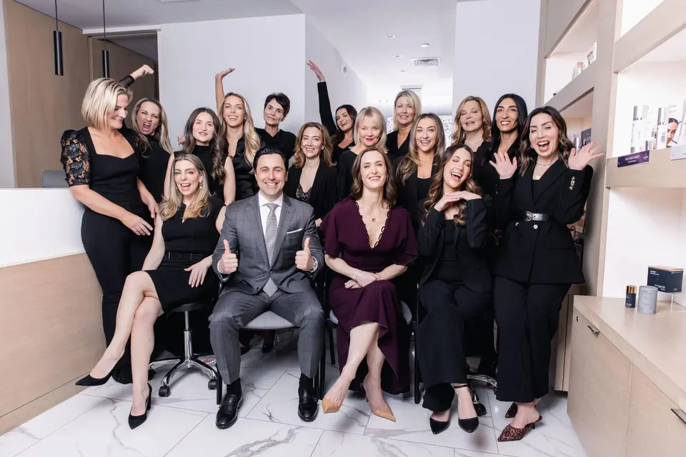 StarkMD Philadelphia Plastic Surgery staff team photo in the office