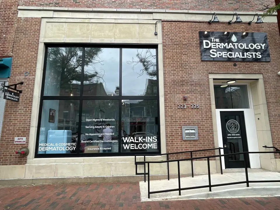The Dermatology Specialists Old City storefront at 223-225 Market Street