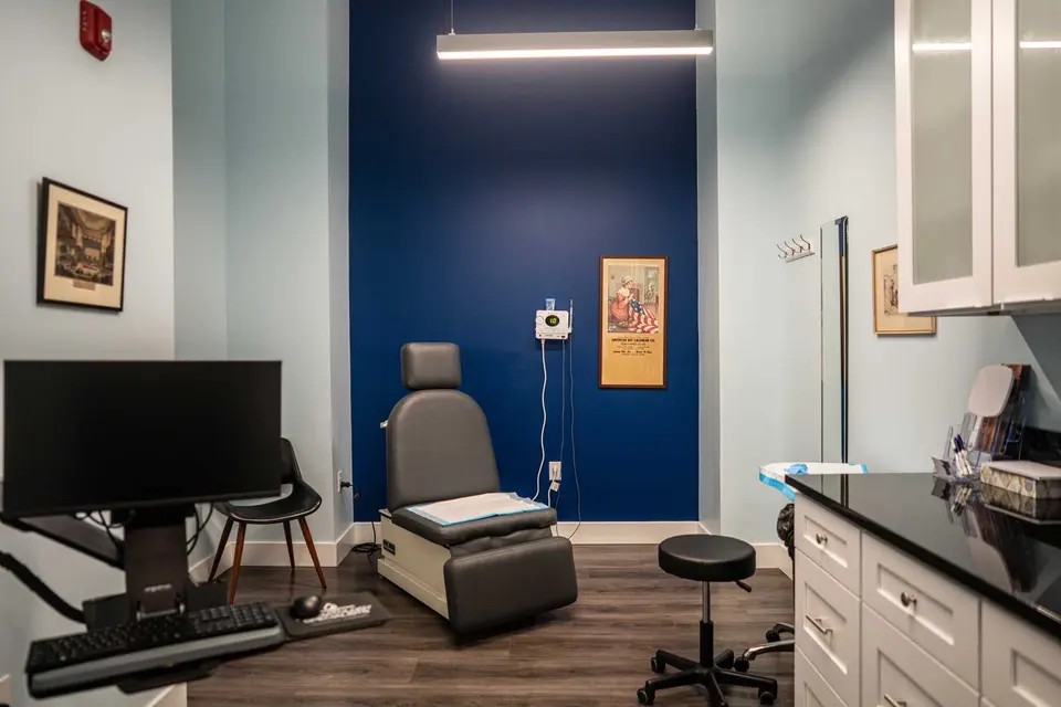 The Dermatology Specialists Old City exam room