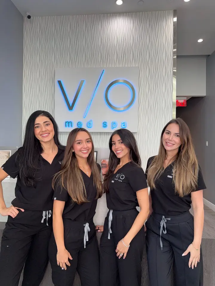 VIO Med Spa Aventura team in the lobby