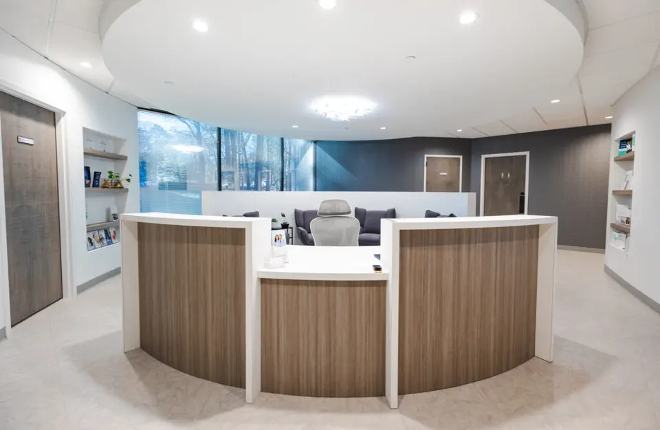 Reception desk interior at WellnestMD